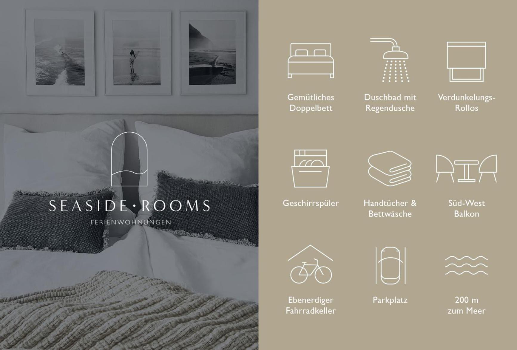 Seaside Rooms - Zentrales Design-Apartment Mit Balkon & Parkplatz - 2 Minuten Zum Strand Timmendorfer Strand Bagian luar foto